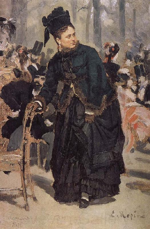 Ilia Efimovich Repin Held on to the back of the woman